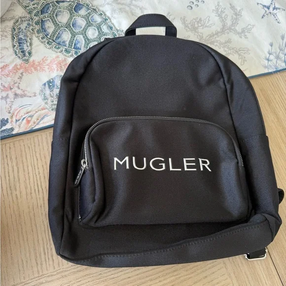 MUGLER Stylish Black Backpack Fashion Backpack - Black by Amanda Deryan | re.gift main image 3